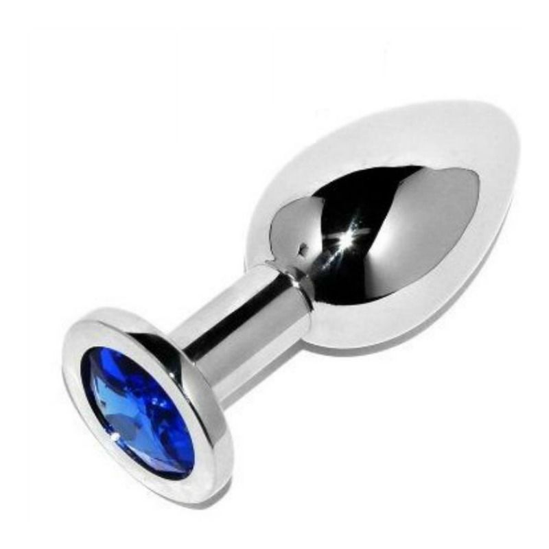Metal Hard Plug Diamond - Accessorio intimo, colore blue piccolo 5.71cm - vista laterale