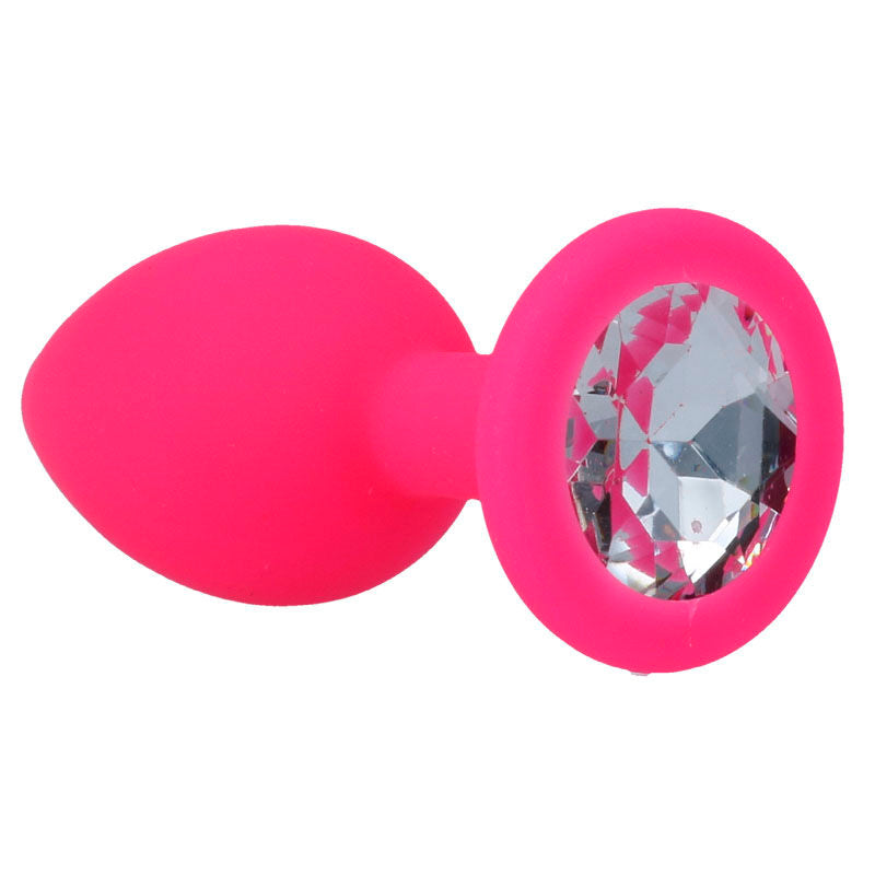 Intense Shelki - Accessorio intimo, colore anale fucsia - in mano per le dimensioni