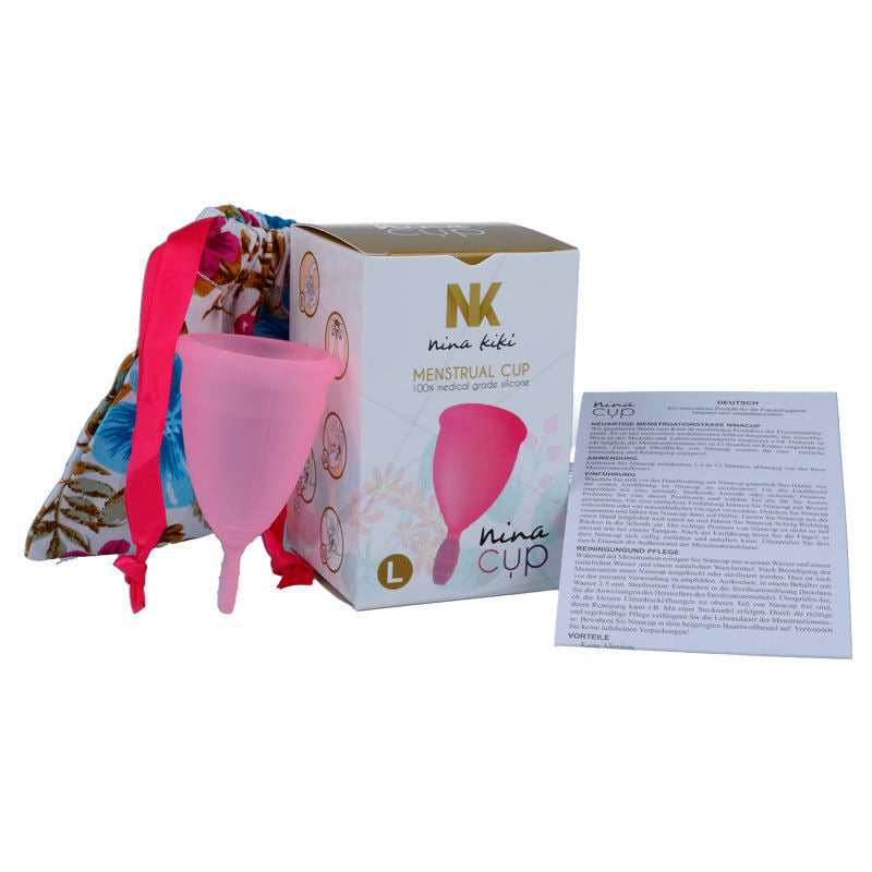 Nina Kikí Coppa Mestruale - Accessorio intimo, colore rosa - vista laterale