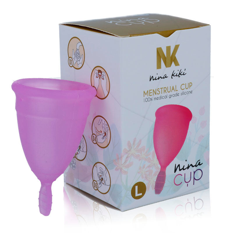 Nina Kikí Coppa Mestruale - Accessorio intimo, colore viola - dettaglio