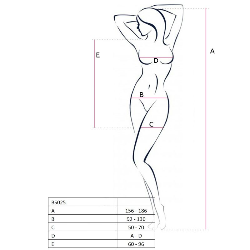 Passion Woman Bs025 - Lingerie, colore nero - vista laterale