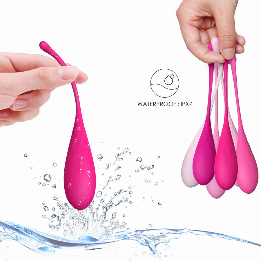Leslie Allenamento Muscoli Pelvici Kegel Fit 6 - Palline Kegel - in mano per le dimensioni