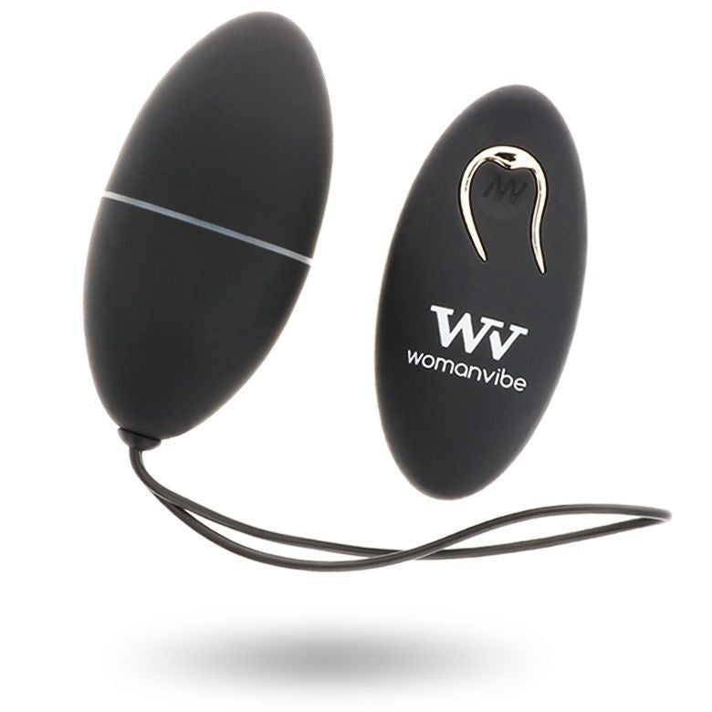 Womanvibe Alsan Egg - Massaggiatore con telecomando, colore nero nero - vista laterale