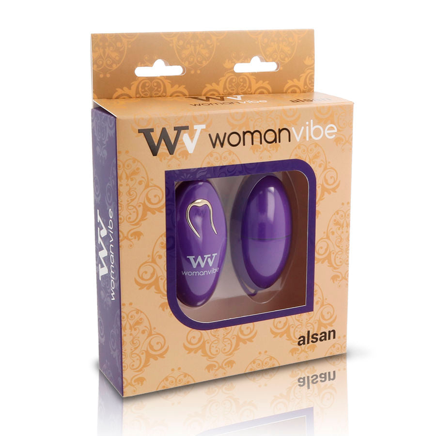 Womanvibe Alsan Egg - Massaggiatore con telecomando, colore viola - vista laterale