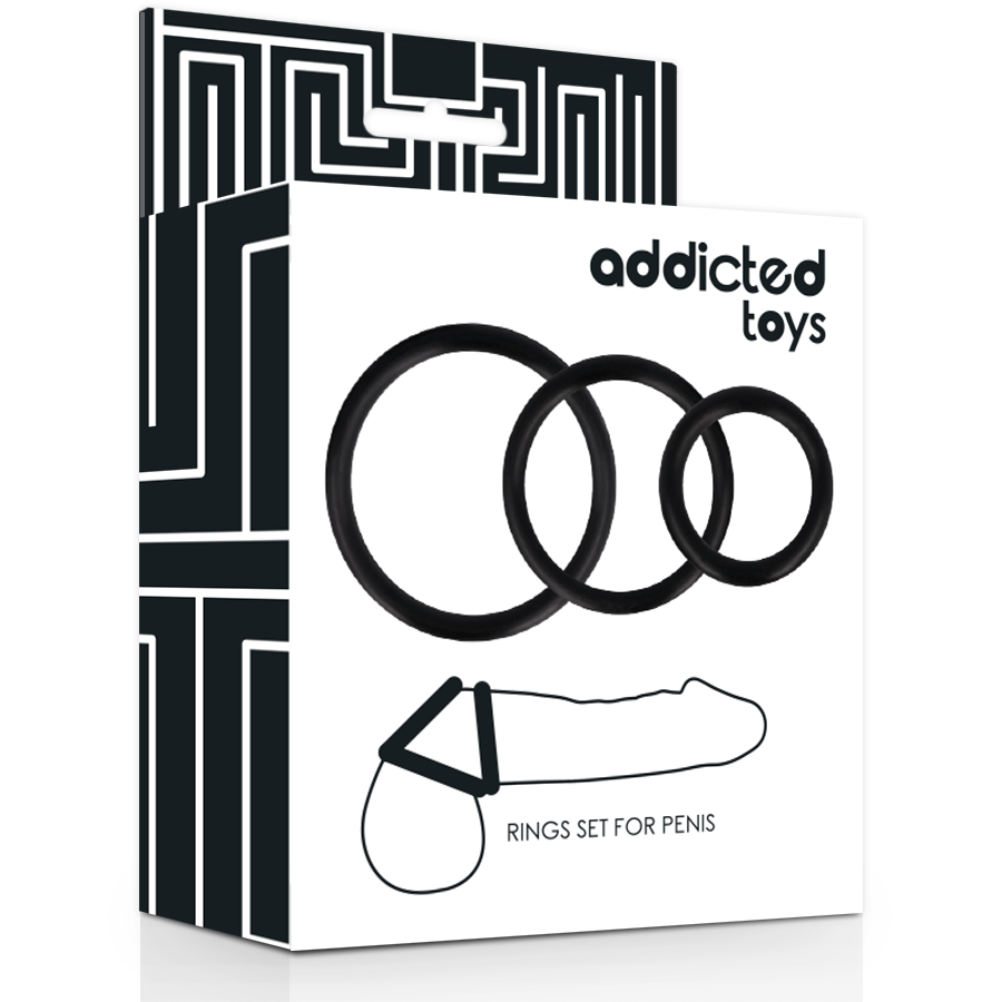 Addicted Toys Anelli - Anello per uomo, colore nero - dettaglio
