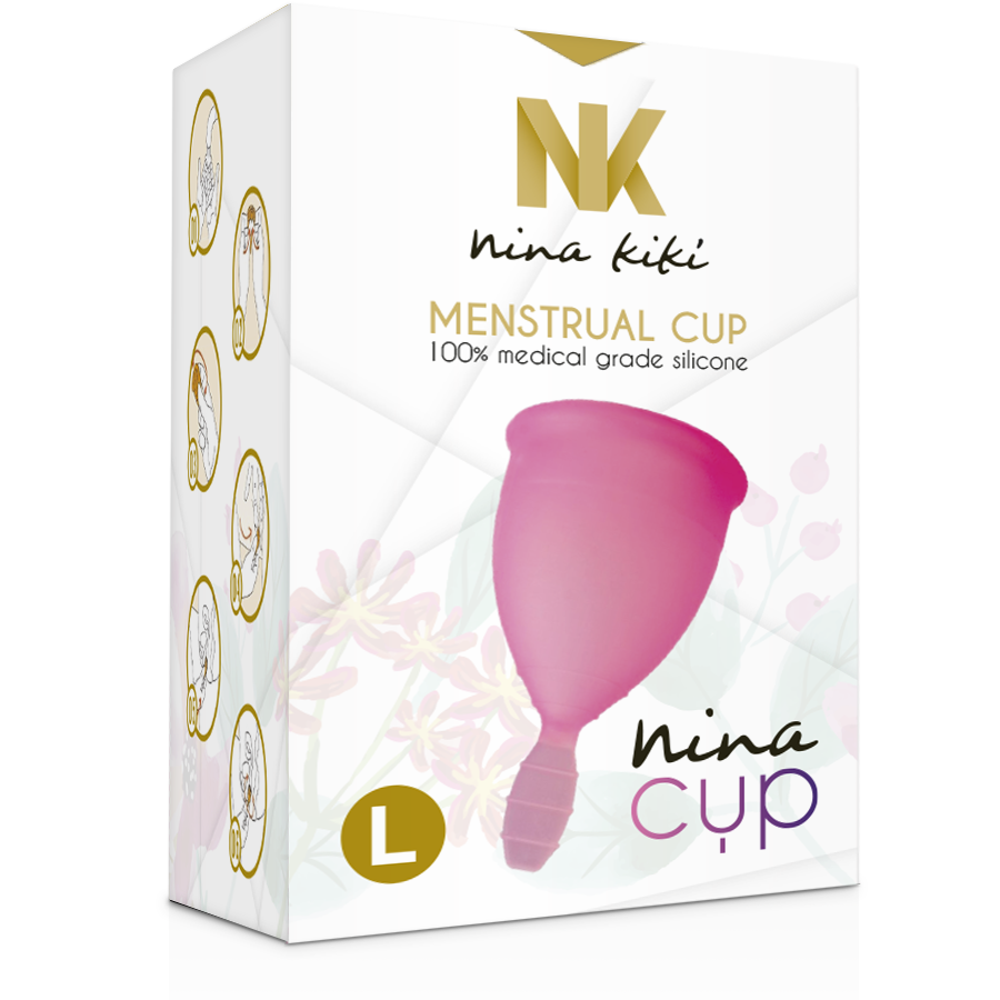 Nina Kikí Coppa Mestruale - Accessorio intimo, colore rosa - vista frontale