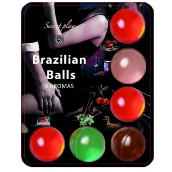Secretplay Brasillian Balls 6 pezzi - Lubrificante, kit da 3