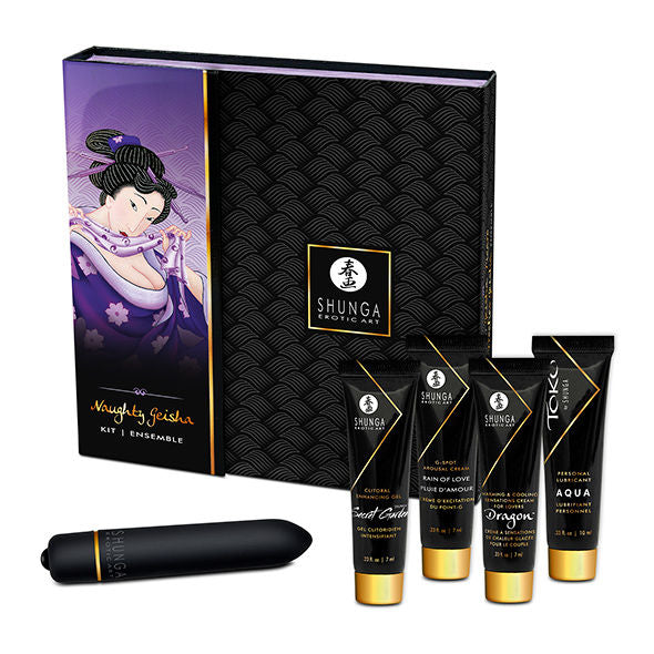 Shunga Kit Geisha Cattiva - Olio da massaggio, kit da 3