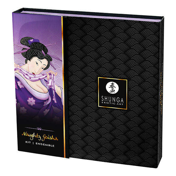 Shunga Kit Geisha Cattiva - Olio da massaggio, kit da 3 - retro