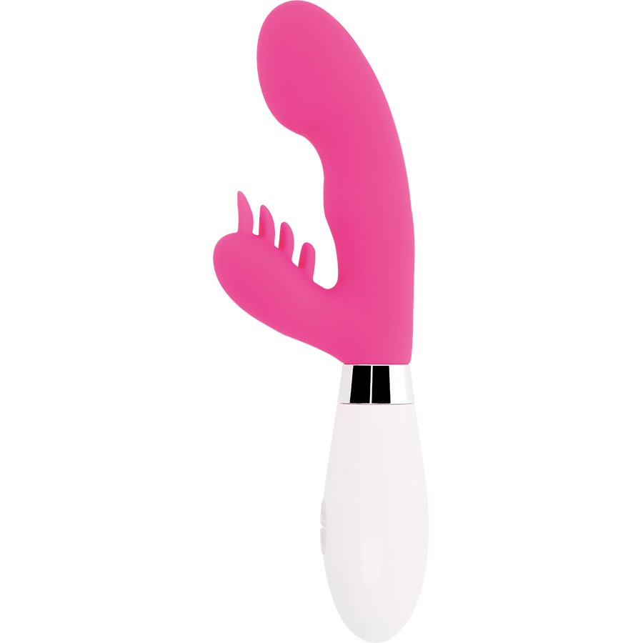 Glossy Elvis - Massaggiatore doppio, colore rosa - vista laterale