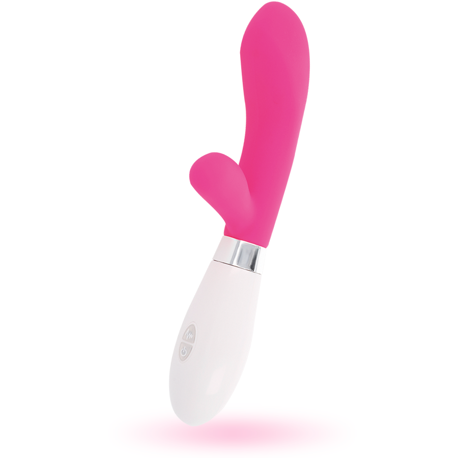 Glossy Jackson - Massaggiatore doppio, colore rosa - nella confezione