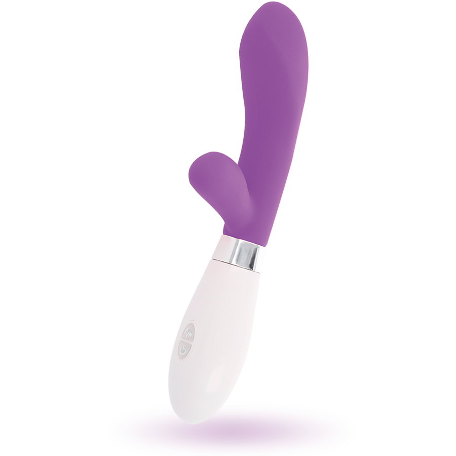 Glossy Jackson - Massaggiatore doppio, colore viola - nella confezione