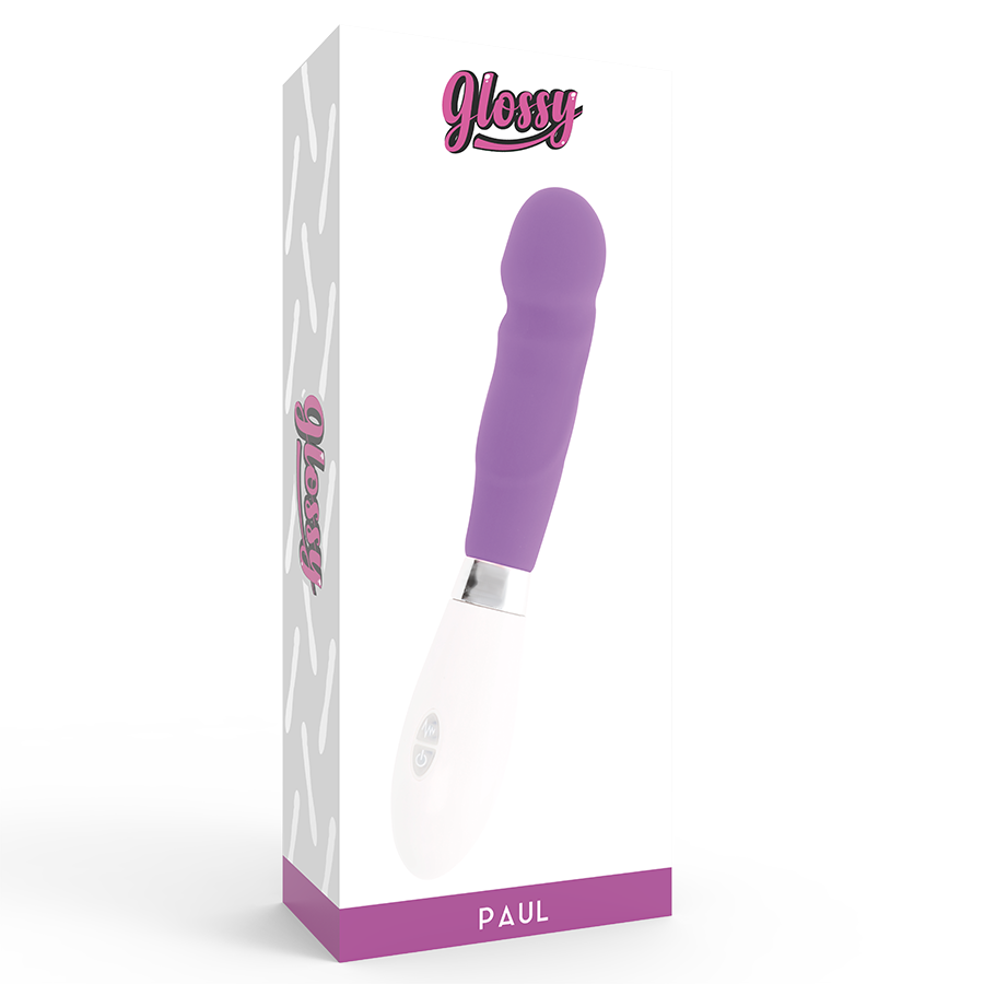 Glossy Paul - Massaggiatore curvo, colore vibrator viola - retro