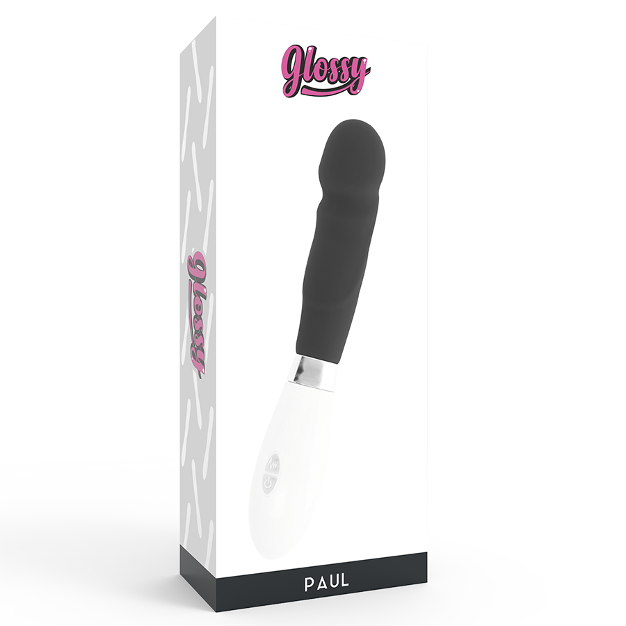 Glossy Paul - Massaggiatore curvo, colore nero - retro