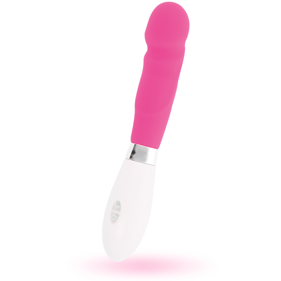 Glossy Paul - Massaggiatore curvo, colore rosa - vista laterale
