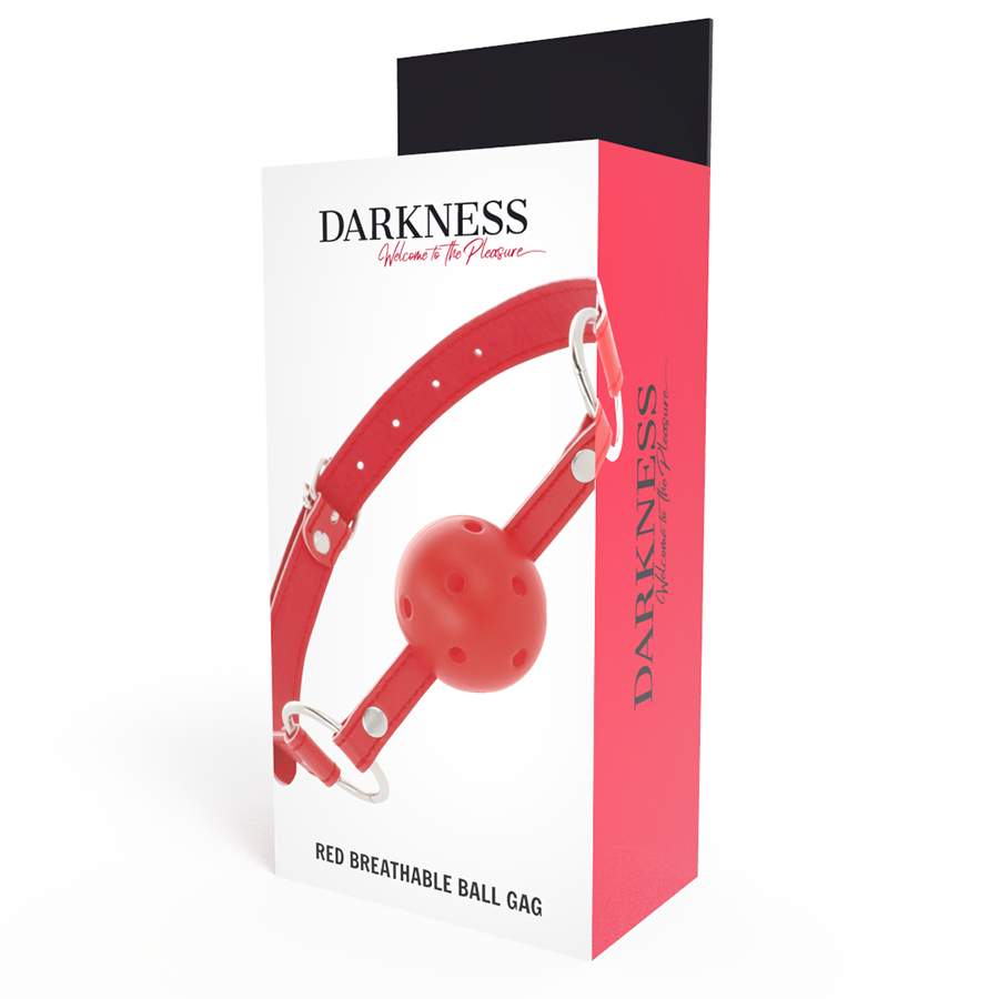 Darkness Bavaglino Traspirante - Accessorio intimo, colore rosso - nella confezione