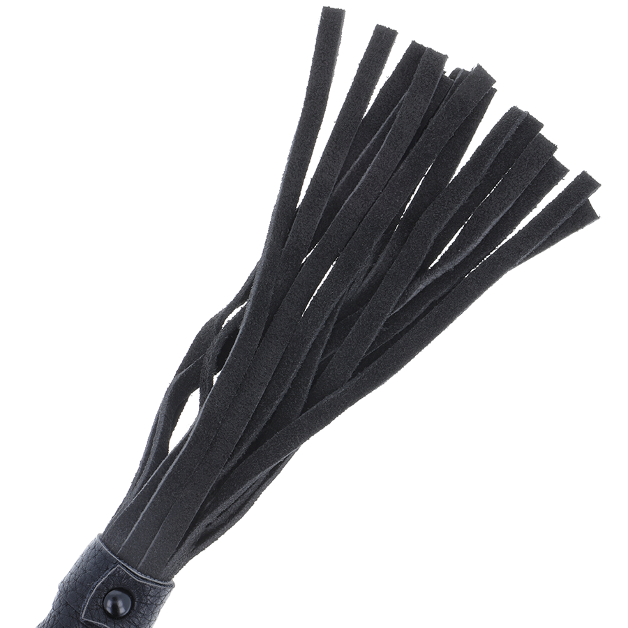 Darkness Frusta Bondage - Accessorio intimo, colore nera manico pelle - dettaglio