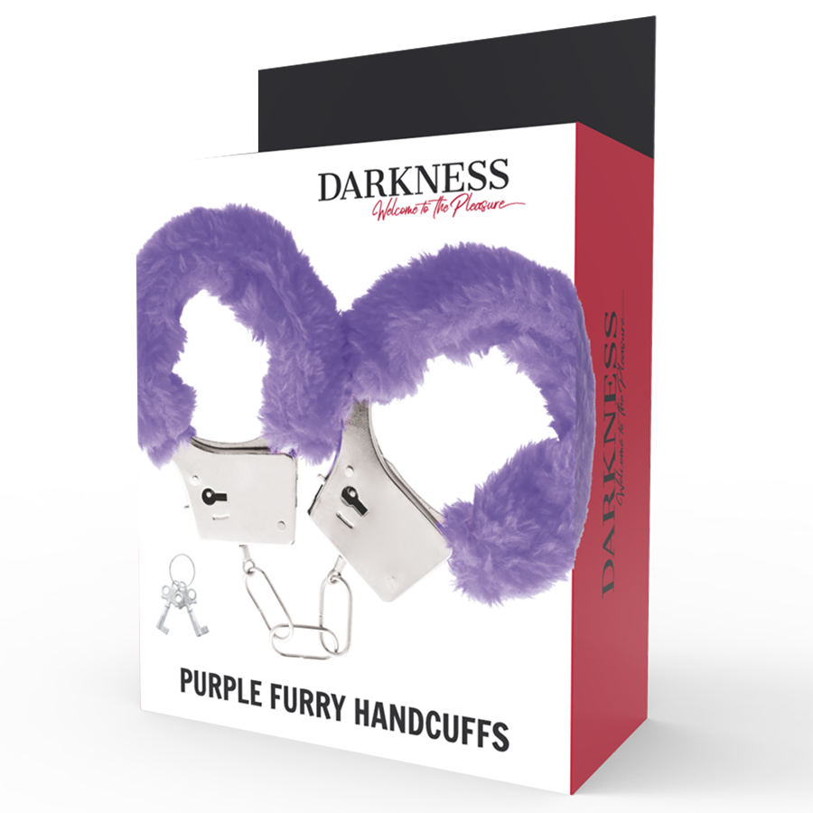 Darkness Manette - Accessorio intimo, colore metallo foderate lilla - dettaglio