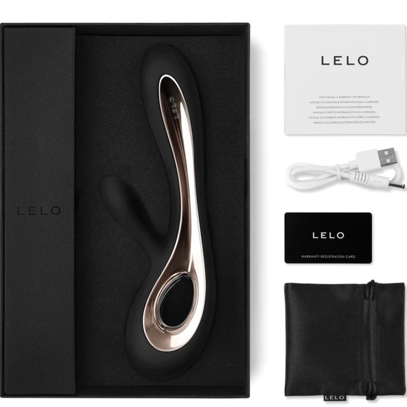 LELO Soraya 2 - Massaggiatore esterno, colore nero - vista laterale