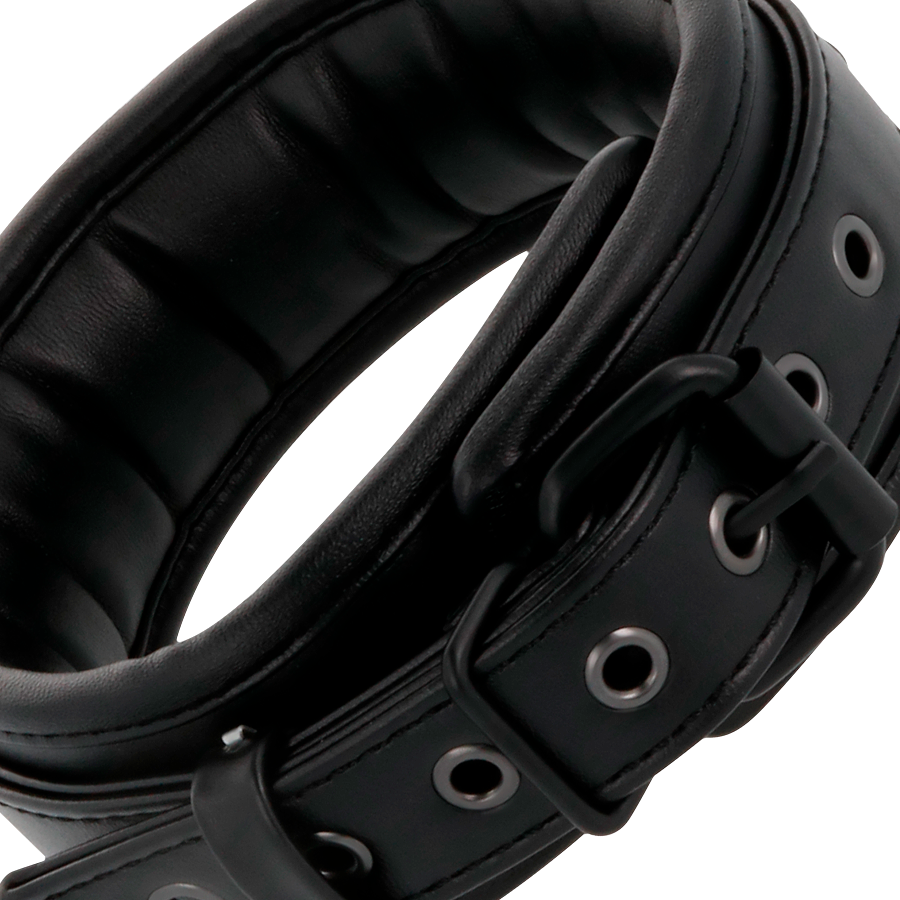 Darkness Manette - Accessorio intimo, colore colletto pelle nera - dettaglio