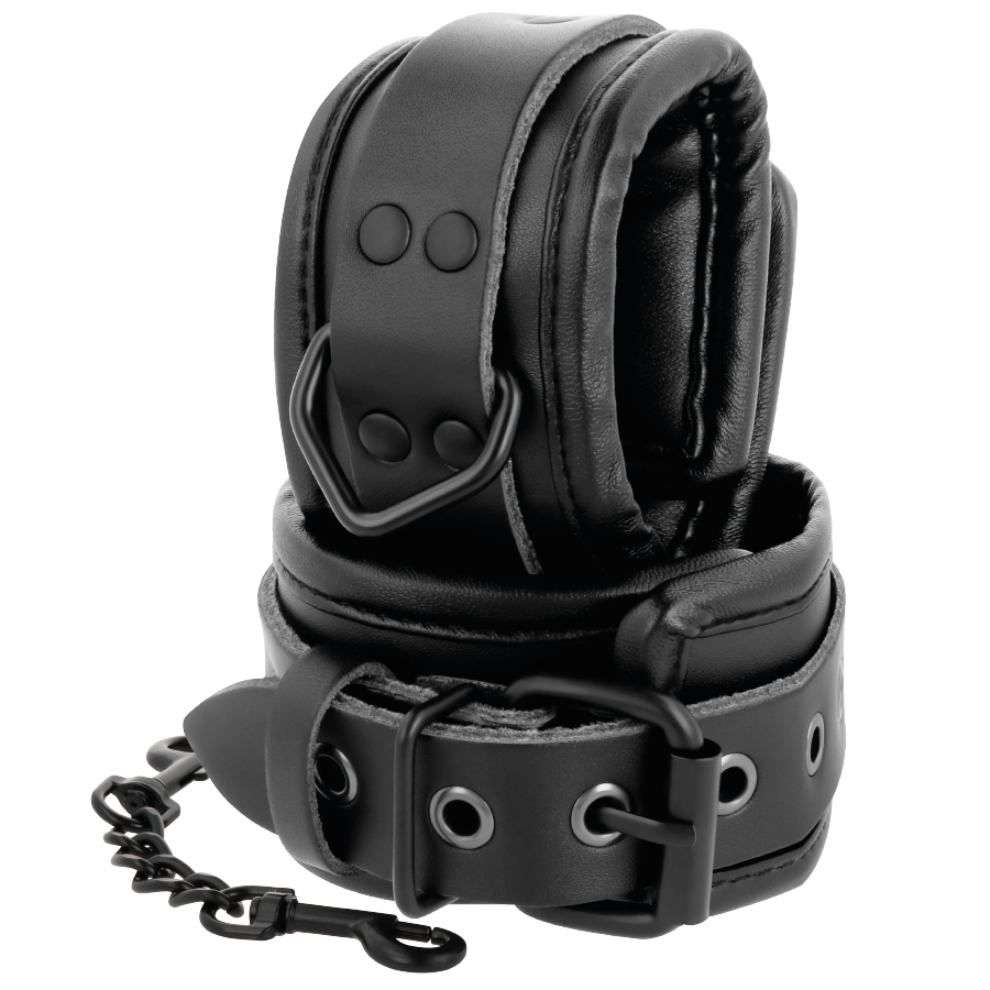 Darkness Manette - Accessorio intimo, colore colletto pelle nera - dettaglio