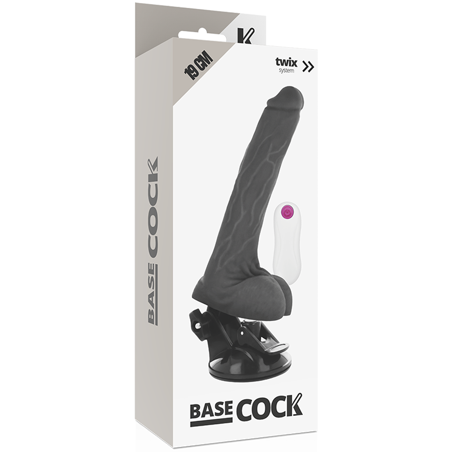 Basecock Naturale 19 CM O 4 CM - Massaggiatore con telecomando, colore nero - nella confezione