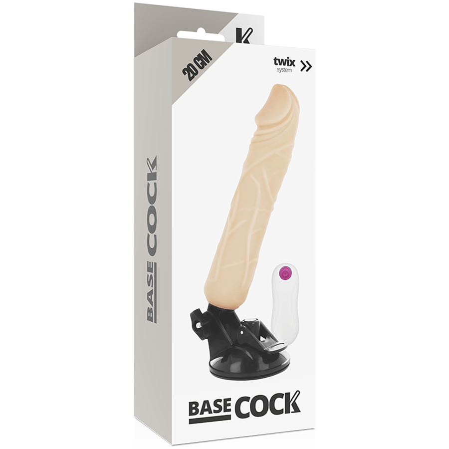 Basecock Flesh 20 CM O 4 CM - Massaggiatore con telecomando, colore naturale - nella confezione