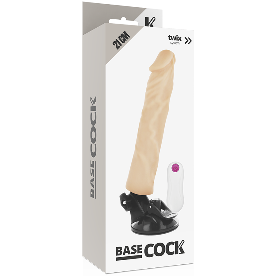 Basecock Naturale 21 CM O 4 CM - Massaggiatore con telecomando, colore naturale - nella confezione