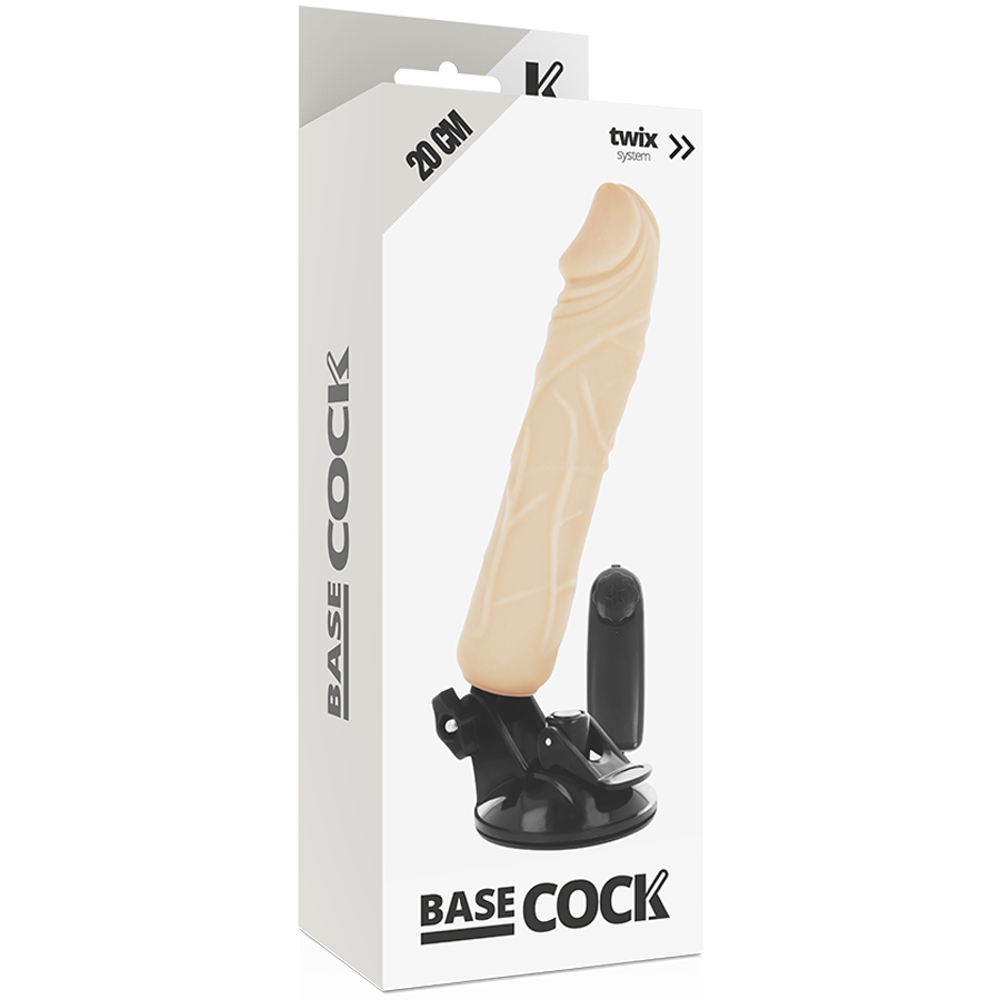 Basecock 20 CM O 4 CM - Massaggiatore con telecomando, colore naturale - nella confezione