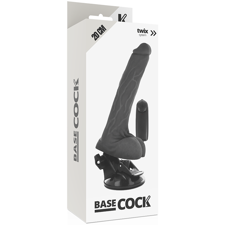 Basecock Testicoli 20 CM O 4 CM - Massaggiatore con telecomando, colore nero - nella confezione