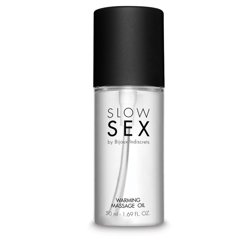 Bijoux Indiscrets Sessuale Lento Effetto Calore 50 ml - Olio da massaggio, kit da 3 - vista laterale