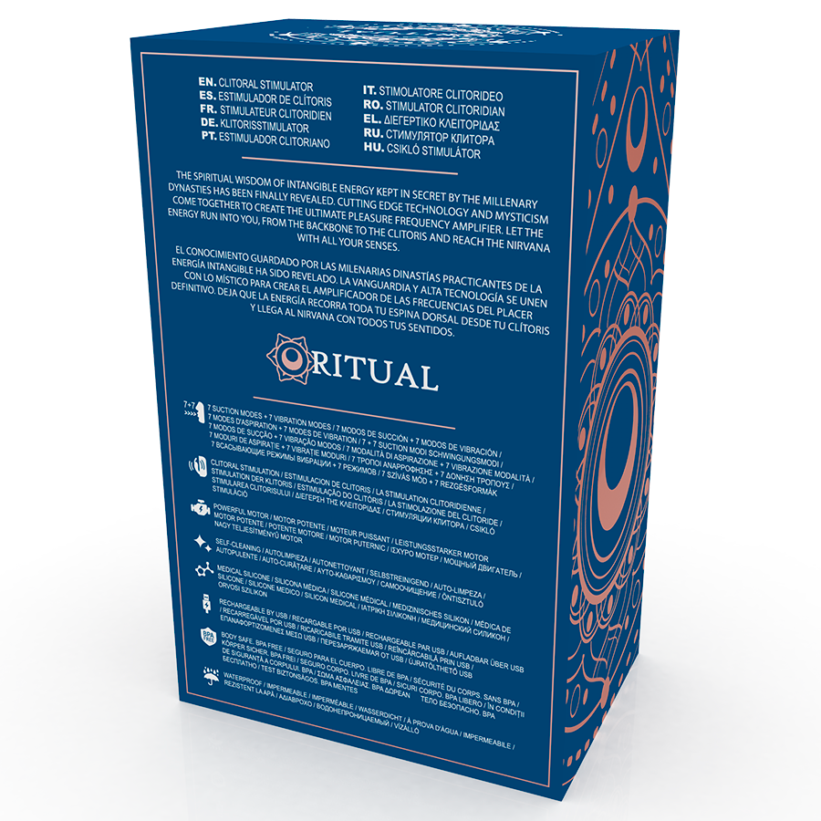 Rithual Shushu 2.0 - Mini massaggiatore, colore acqua - nella confezione