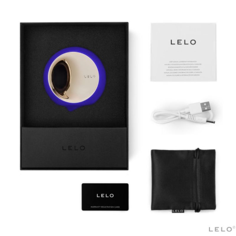 LELO Ora 3 - Massaggiatore esterno, colore blu notte - vista laterale