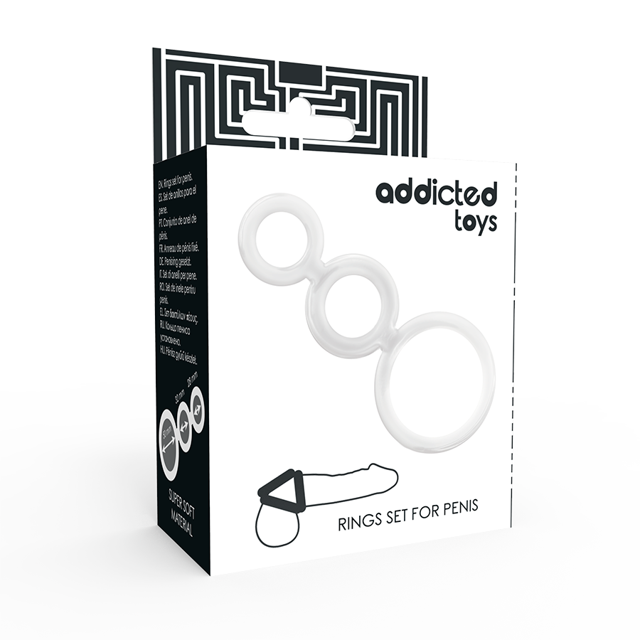 Addicted Toys Anelli - Anello per uomo, colore trasparente - nella confezione
