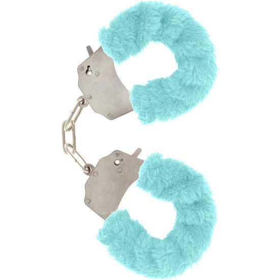 Toyjoy Polsini Furry Fun Bondage - Accessorio intimo, colore blu - vista laterale