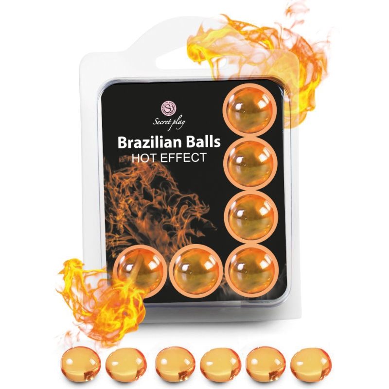Secretplay 6 Palline Brasiliane Effetto Calore - Lubrificante, kit da 3