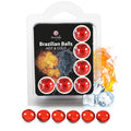 Secretplay 6 Palline Brasiliane Effetto Caldo - Lubrificante, kit da 3