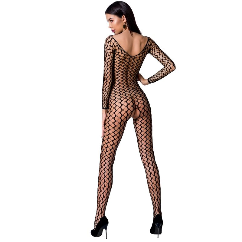 Passion Bs068 - Bodystocking, colore nero - vista laterale