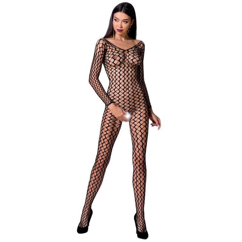 Passion Bs068 - Bodystocking, colore nero