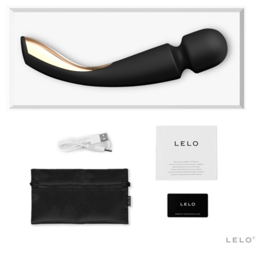 LELO Smart Wand 2 - Massaggiatore, colore nero - vista laterale