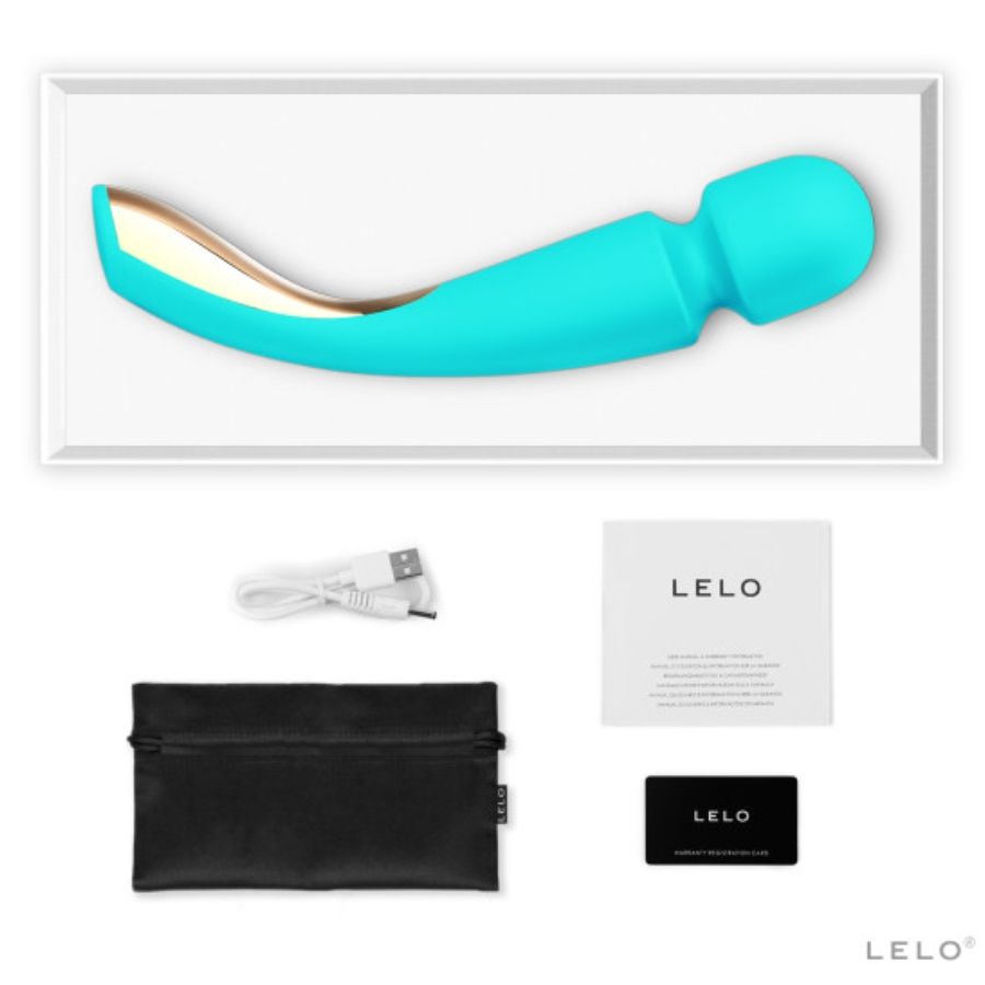 LELO Smart Wand 2 - Massaggiatore, colore turchese - vista laterale