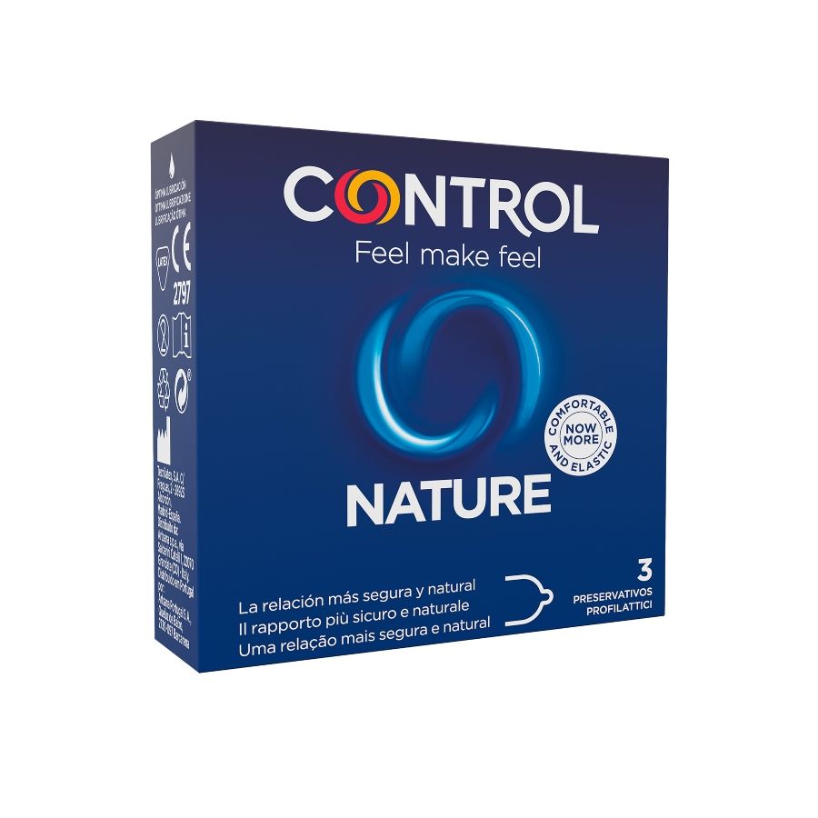 Control Adapta Nature 3 pezzi - Preservativi, kit da 3