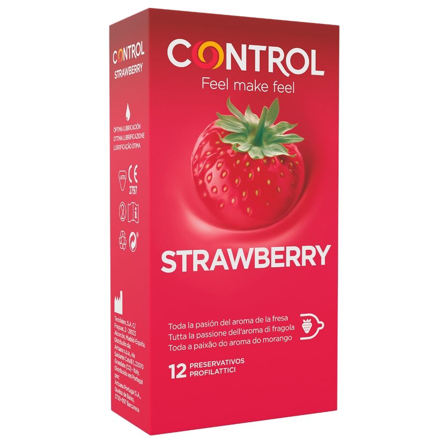 Control Adatta Fragola 12 pezzi - Preservativi