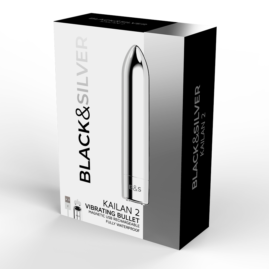Black&Silver Kailan 2 - Mini massaggiatore - in mano per le dimensioni