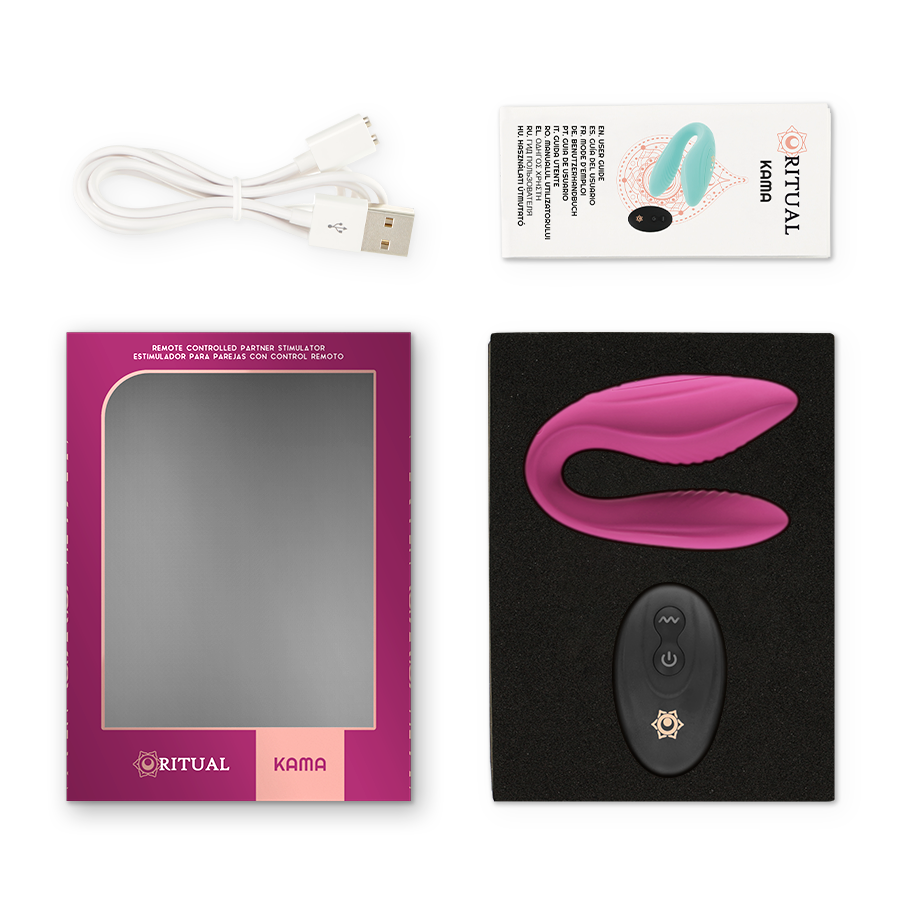 Rithual Kama - Massaggiatore con telecomando, colore orchidea - vista frontale