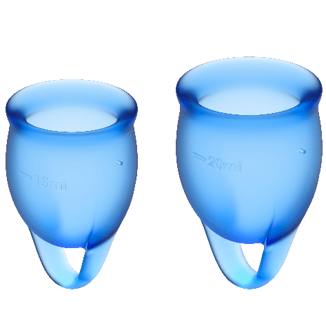 Satisfyer Feel Confident Coppa Mestruale - Accessorio intimo, colore blu