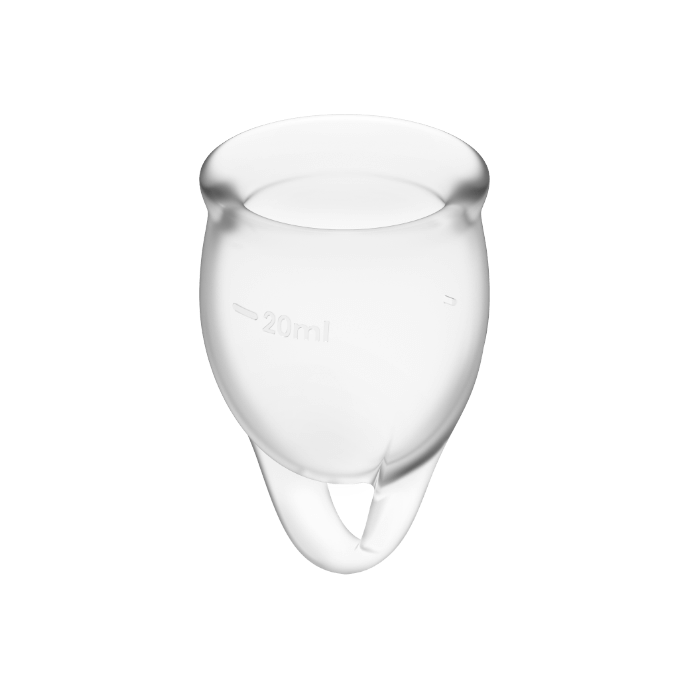 Satisfyer Feel Confident Coppa Mestruale - Accessorio intimo, colore trasparente - dettaglio