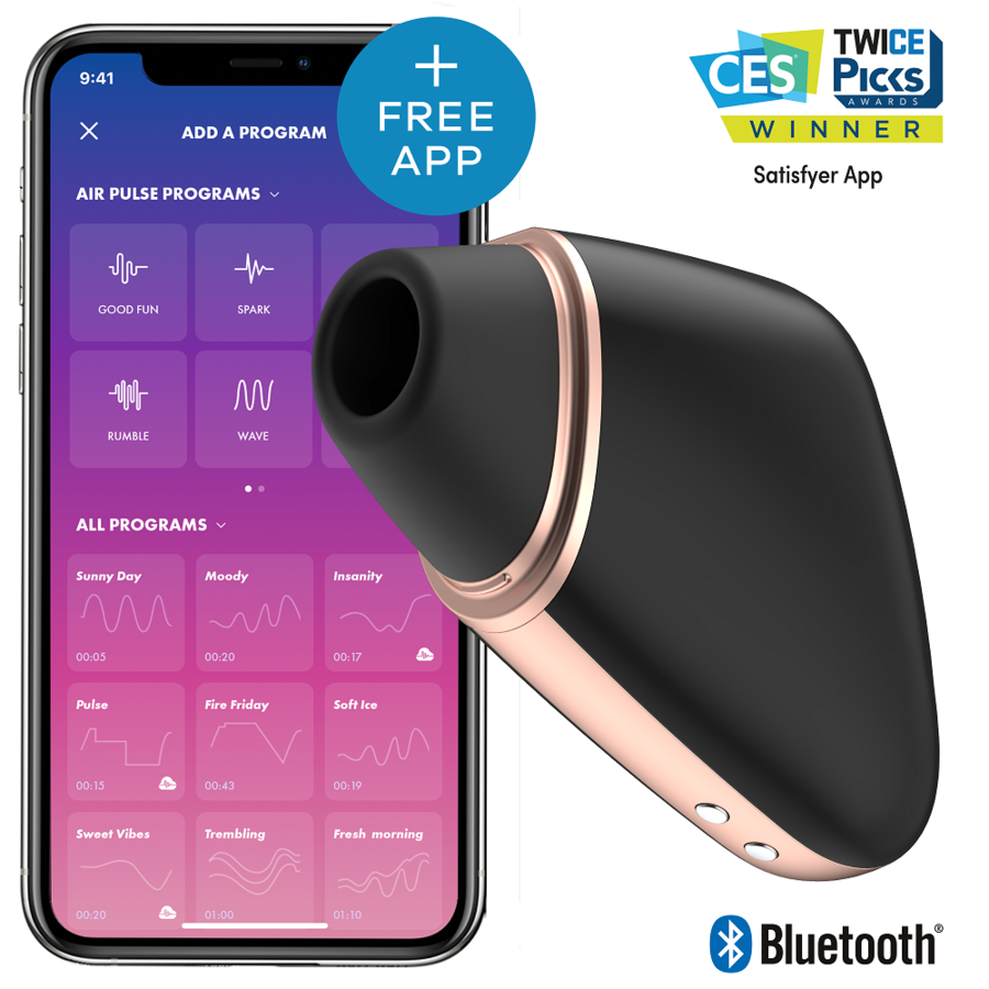 Satisfyer Triangolo Love - Massaggiatore con app, colore nero