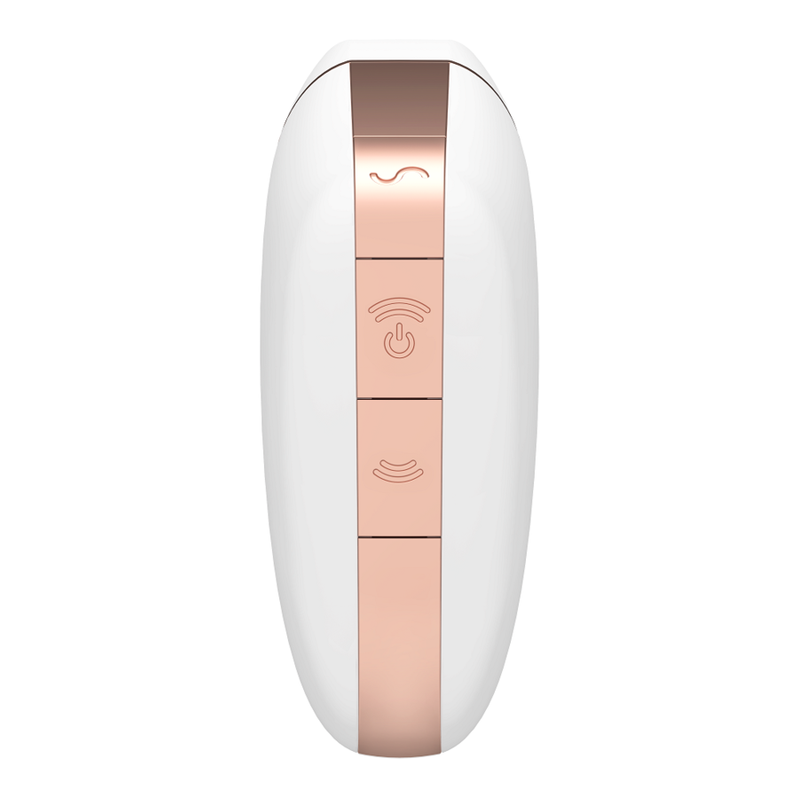 Satisfyer Triangolo Love - Massaggiatore con app, colore bianco - in mano per le dimensioni