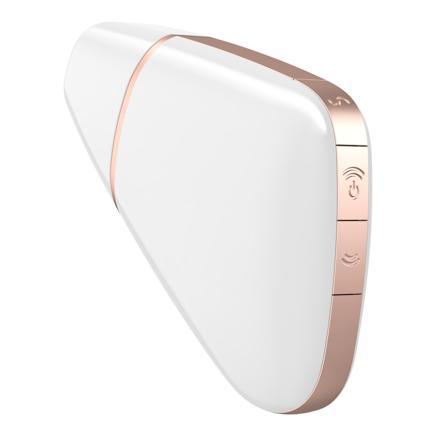 Satisfyer Triangolo Love - Massaggiatore con app, colore bianco - vista laterale